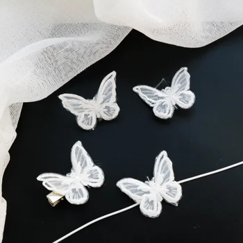 Módní Krajkový Motýl náhrdelník Náhrdelník pro Ženy, Sladké Víla Bílá Černá Ručně Motýl Šperky, Holka, Dárky, Doplňky