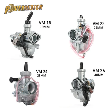 Mikuni Karburátor VM16 22mm VM22 26mm VM24 28mm VM26 30mm Carburateur Pro 110cc do 250cc Pit Dirt Bike ATV Quad Motorku