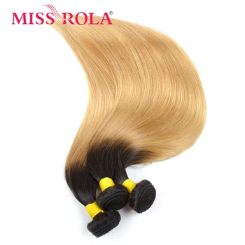 Miss Rola Vlasy Malajsie Rovné Lidské Vlasy splétá S Krajky Uzavření 3 Svazky S 4*4 Uzavření Ombre 1B30 1B27 Remy Vlasy