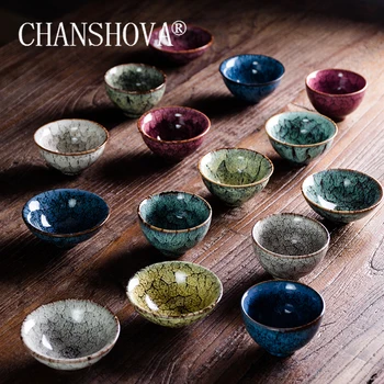CHANSHOVA 80ml Čínská retro Pece změnit Osobnost Porcelán čajový šálek Malý hrnek na kávu Čínské Keramické šálky H509