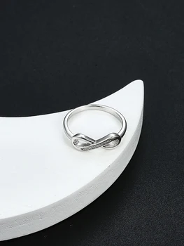 GOMAYA Bowknot Styl 925 Sterling Silver Ring Pro Ženy Vykládaná Zirkony Prsteny Ukázat Svou Nekonečnou Lásku Na Prodej, Jemné Šperky