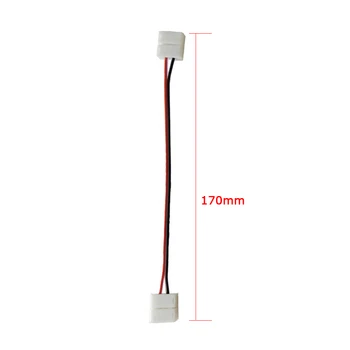 5-100ks 8mm 10mm 2póly LED Strip Konektor kabel 2 kolíky 10 mm Šířka PCB jednobarevné LED pásky světla pro 3528 5050 2835 LED pás
