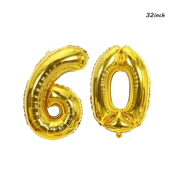 Gold Happy Birthday Balónek Konfety Vzduchu Balóny 30. Narozeniny Balón Dekor 30 40 50 60 Let, Dospělý, Narozeniny Strany dodavatele omáček-není snadný