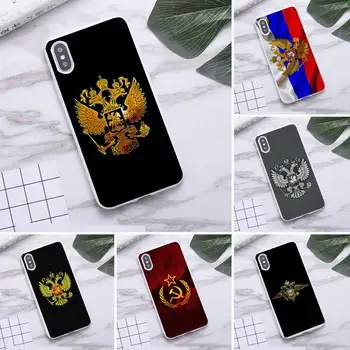 Rusko Vlajka státní znak Telefon Pouzdro pro iPhone 12 mini 11 Pro Max X XR XS 8 7 6s Plus bílá Candy Silikonové pouzdro