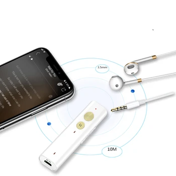 Bluetooth Přijímač 5.1 hi-fi Bezdrátový Audio Adaptér Podpora Mikrofon 3,5 mm AUX A2DP AVRCP HFP, HSP LL Adaptér S Baterií