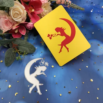 Měsíc dívka řezání kovů zemře 2019 nové DIY zápisníku razítko, pozdrav, karta, dar, karta, dekorativní umění a řemesla reliéfní formy