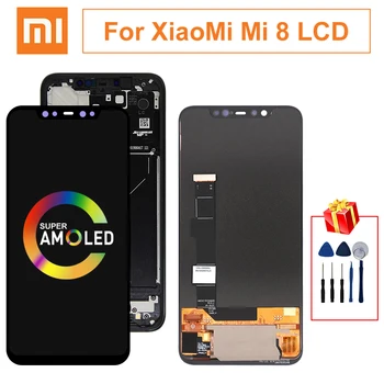 Super AMOLED LCD Pro xiaomi Mi 8 Mi8 LCD Touch Screen Digitizer Displej Shromáždění Náhradní Díly Pro Xiaomi 8 Zobrazení