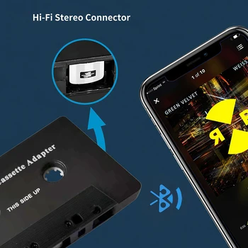 Univerzální Kazeta Aux Stereo Hudební Adaptér Auto Páska Audio 5.0 MP3 Přehrávač Converter 3.5 mm Jack Konektor s Mikrofonem