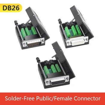 DB26 Nepájené Konektor 26 Pin Male Female Serial Port Adapter Zlatem Pozlacené Mědi 3 Řádky 26Pin, D-SUB DB26 Breakout Konektor