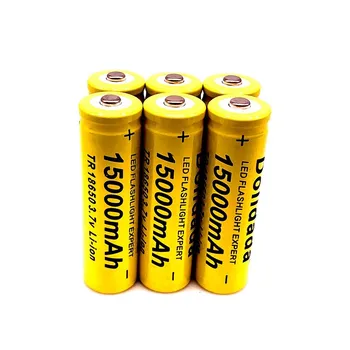 2021 nové 18650 lithium-ion baterie 15000mah dobíjecí baterie 3.7 V pro LED svítilny a elektronické zařízení, baterie