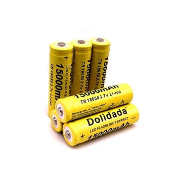2021 nové 18650 lithium-ion baterie 15000mah dobíjecí baterie 3.7 V pro LED svítilny a elektronické zařízení, baterie