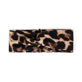 Jaro Léto Kravatu Evropské Americký čelenka Vlasy Band Leopard Cross-Pull Bide-Přetékal Jóga Čelenka, Šátek Ženy a72