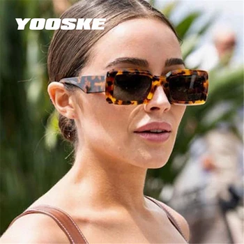 YOOSKE Značky 90. let Obdélník, sluneční Brýle, Ženy, Muži Vintage Cestování Náměstí Sluneční Brýle Gradient Odstíny Brýle UV400