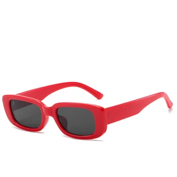 Ročník Obdélník, sluneční Brýle, Ženy, Retro Punk Náměstí Sluneční Brýle Muži Módní Žluté Odstíny Značky Designer Brýle UV400 Oculos