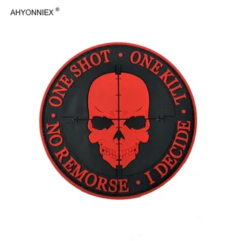 AHYONNIEX 1 Ks Vysoce Kvalitní 3D Kolo Světelný PVC Sniper Armband Odznak Vlajka Taktické Morálku Hadříkem Nálepka Patch DIY