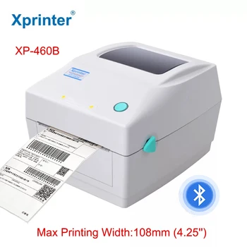 Xprinter XP-460B Tepelné Shipping Label Printer 20 mm-108 mm Čárový kód Nálepky, Tiskárny Bluetooth Tiskárny USB Rozhraní Bluetooth