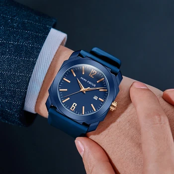 MINI ZAMĚŘENÍ Sportovní Hodinky pro Muže Quartz Náramkové hodinky Módní Ležérní Hodinky Luxusní Značky Silikonové Popruh Kalendář Hodiny 2021 Dárek