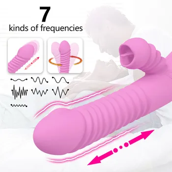 G Spot Lízání Vibrátory Orální Sex pro Ženy Nabíjecí Klitorisu Stimulátor Vaginální Masér Dildo Vibrátor 360 Swing Sex Hračky