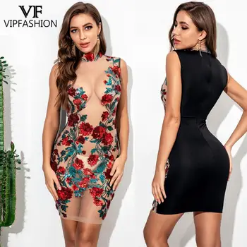 VIP FASHION Club Krátké Sukně, Dámské Sexy Viz-Prostřednictvím Ok Flitr Šaty bez Rukávů O-Neck A-Line Sukně Letní Ženské Oblečení